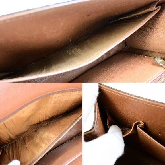 LOUIS VUITTON Pochette Dam GM Clutch Hand Bag Monogram Leather BN - Picture 12 of 15